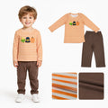 Stripe corn pumpkin embroidery top pants boys fall outfits